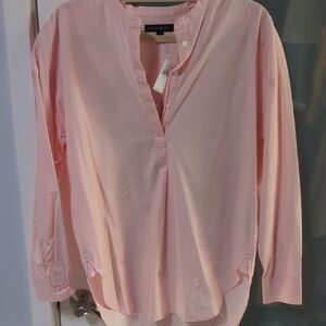 Banana Republic Pink Boxy Long Sleeve Button Down